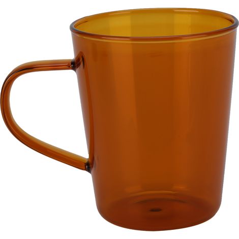 Tasse à lait de 380 ml en verre borosilicate haute résistance, isotherme et facile à nettoyer, idéale pour les cuisines, les hôtels et les cafés. Couleur : marron. (1/5)