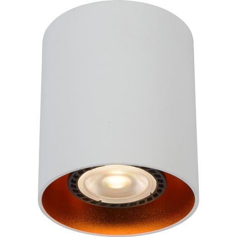 Lampe plafond Lucide Bodibis blanc/cuivré GU10 50W alu (1/2)