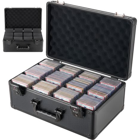 VEVOR Valigetta Porta Carte Graded Sportive da Collezione Capienza 152 PSA Custodia Organizer Carte da Gioco, 120 SGC 100 BGS 550 Toploaders, Grado di Protezione IP55, Pannello MDF, Lega di Alluminio (1/5)