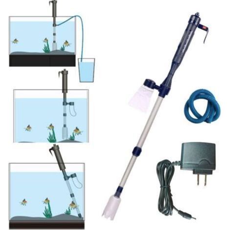 Aspirateur pour aquarium et siphon Aquarium électrique réservoir de poissons changeur d'eau laveuse à sable aspirateur Siphon actionné gravier outil de nettoyage d'aquarium (1/4)