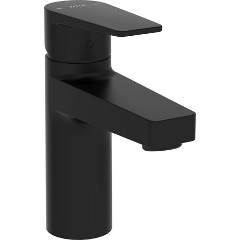 Vitra Flow Square Standard Basin Mixer Tap - Matt Black