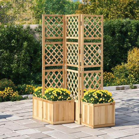 Clôture de jardin naturholz en tannenholz 134 x 62,5 x 165 cm (1/5)