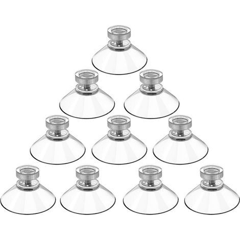 10 Pièces ventouse a visser,Ventouse Filetée Ventouses avec Filetage,Ventouse en Plastique PVC Suspension Ventouse Transparente,ventouse rideau isolant camping car,pour Voiture,van,Camping-40mm (1/5)