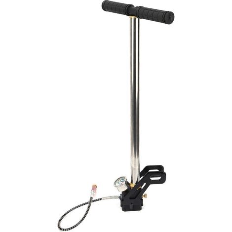 Nouvelle pompe à air à 3 étages pour carabine à air comprimé, avec étrier, filtre à gaz, manomètre et tuyau de charge. (1/5)