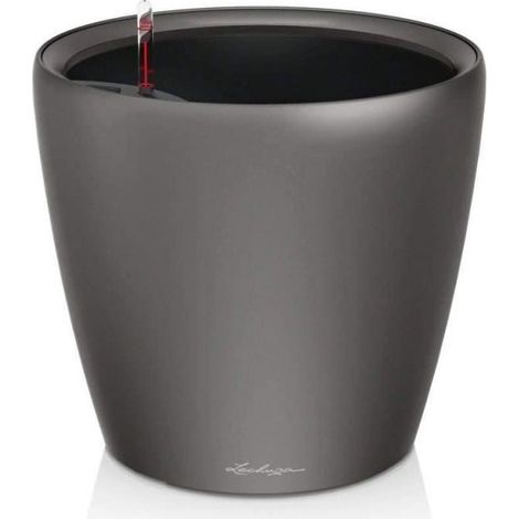 LECHUZA Classico Premium LS 50 - kit complet, anthracite métallisé Ø 50 X 47