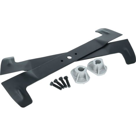 vhbw 2x Replacement Blade compatible with Brill TCR 102 hydro Cordless Lawnmower - Cutter Blades, Black, steel (1/4)