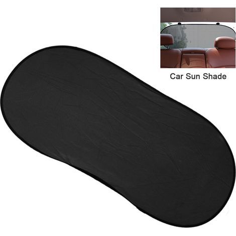 Pare-brise 100x50cm Maillage Nylon Noir - Visor avec Ventouses intérieur/extérieur - Modèle R-3927 - Paquet OPP Noir - 2 pièces (1/5)