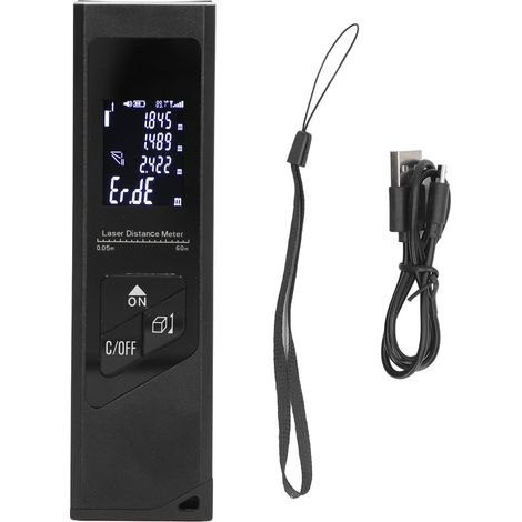 Télémètre infrarouge rechargeable USB, outil de mesure de distance haute précision, portable et manuel (1/5)