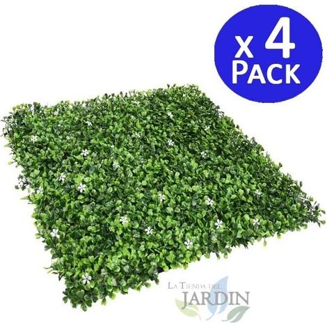 Set 4 Giardini Verticali Gelsomino 50x50 cm (1 m²) – Piante Artificiali di Alta Qualità Decorazione (1/2)