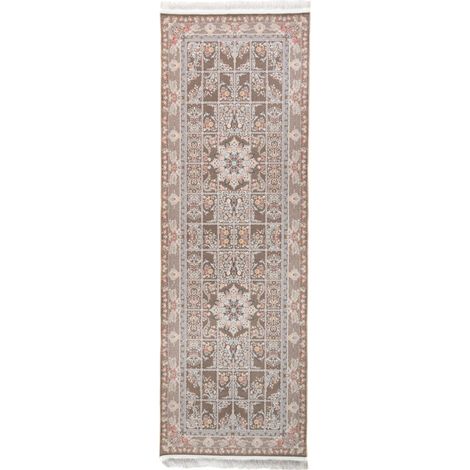 Tapis persan Lahoor - 200x100cm, Rectangular - 100% Acrylique - Tissé - Gris (1/4)