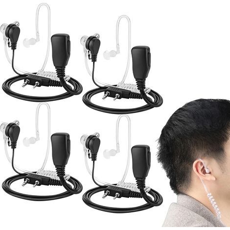 4-teiliges Walkie-Talkie-Headset mit Fernbedienungsmikrofon, PTT-Taste und 1 m Kabel, passend für Baofeng 888S, für den professionellen Einsatz (1/5)