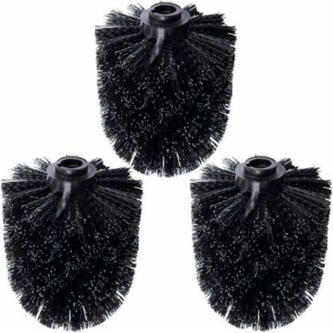 3-Pack WC Remplacement tête de Brosse Brosse Noire Remplacement Brosse Noire Remplacement tête de Brosse Noire Remplacement Individuel Brosse Noire Brosse WC Remplacement Brosse WC (1/4)