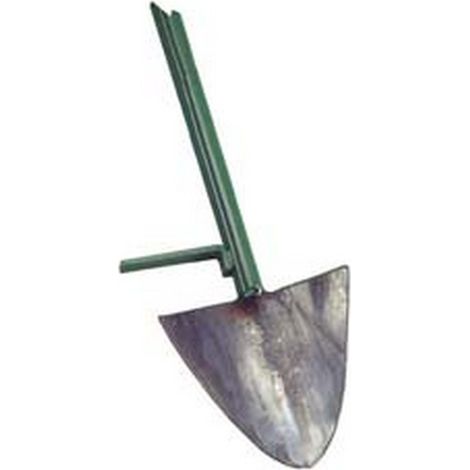 1PZ vanga forgiata con manico ferro - dx cm.24x24/145h. attacco  mm.35