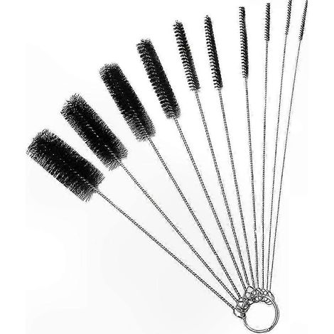 Brosse de nettoyage pour bouteilles inox, lot de 10 pièces, 20,8 cm, noir, accessoire d'entretien pour soins personnels (1/3)
