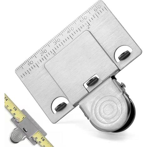 Multifunktionale Messklemme, 3-in-1-Werkzeug zur Befestigung von Maßband, Wasserwaage und Winkelmesser. Rutschfeste Magnetklemme für Lineal (tragbar). (1/4)