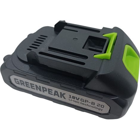BATTERIA AL LITIO DA 18V 2Ah RICARICABILE GP-B 20 GREENPEAK VALEX (1/4)