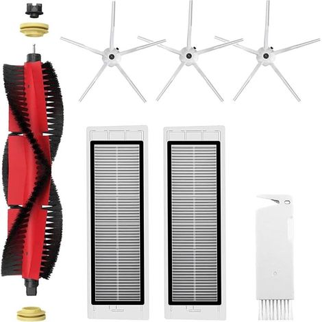 1 Zubehörset – Hauptbürste – HEPA-Filter – Ersatzteile für Roborock S5/S6 Saugroboter – Schwarz – 20 x 15 x 5 cm (1/5)