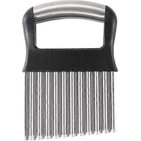Coupe-frites ondulées vertical pratique, poignée ergonomique noire, coupe-frites ondulé pour la maison (1/4)