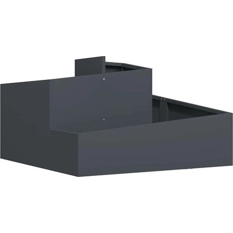 Cache-pot de jardin moderne 80 x 80 x 50 cm élégant et pratique en acier anthracite