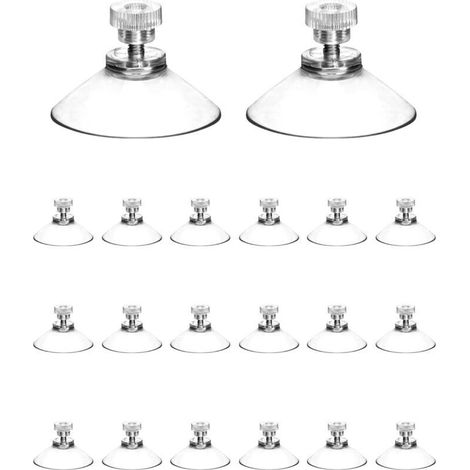20 Pièces De Ventouse, Ventouses Pour Fenêtres, Ventouse Vitre, Ø 30mm Avec Écrou Moleté, Pour Tissu D'ombre De Voiture, Bain Porte