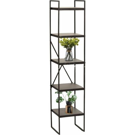 Scaffale metallico a 5 ripiani, altezza 130 cm