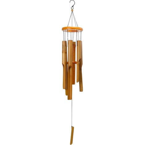 Bambus-Windspiel, 81 cm (32 Zoll) großes, handgefertigtes Windspiel aus Holz für den Außenbereich – ein schönes Erinnerungsgeschenk für Garten, Terrasse, Haus oder als Dekoration im Freien.