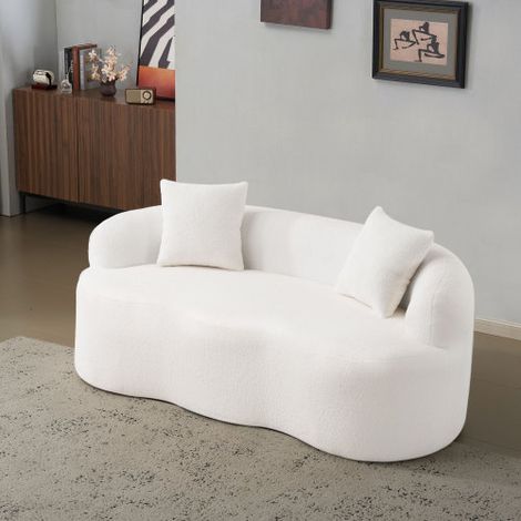 Canapé en chenille, Canapé d'angle de salon — Canapé d'angle en U avec pouf de rangement Canapé d'angle 6 places (1/5)
