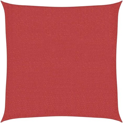 Voile d'ombrage,Voile parasol/Auvent pour Jardin Balcon en 160 g/m² Rouge 3,6x3,6 m PEHD -57190 (1/5)
