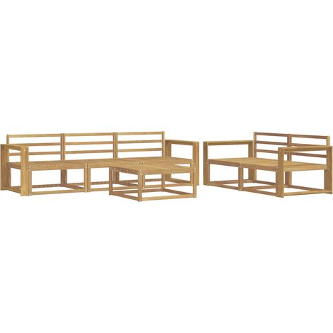 Outdoor-Sofagarnitur 6 pcs Weiß vidaXL