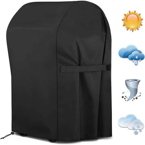 Housse de barbecue, Housse de protection pour barbecue à gaz étanche pour barbecue, Housse de protection pour barbecue à gaz Capot 77 x 67 x 110 cm Noir (1/5)