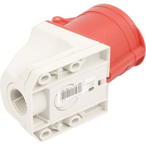 Feste Steckdose 32A 5P 400V rot IP44 /kleines Gehäuse/ 125-6k