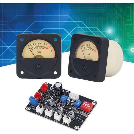 Amplificateur DB avec rétroéclairage, niveau d'amplificateur à tubes électroniques, sonomètre de haute précision avec carte de commande et tête de mesure VU. (1/5)
