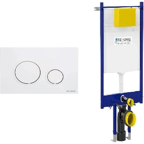 FLUIDMASTER Placca Vela bianco + Modulo autoportante per wc sospeso duplo 199 codice prod: P47-0130-0253 T02-2116-0250 (1/3)