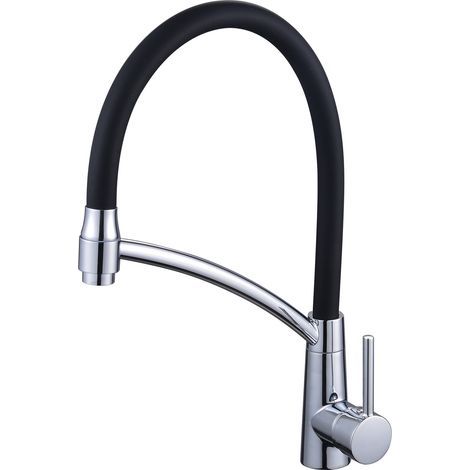 Robinet de cuisine monotube plaqué électrolytique, bac à légumes extractible à double usage (eau chaude et froide), robinet pivotant tout cuivre – Modèle Little Goddess plaqué électrolytique
