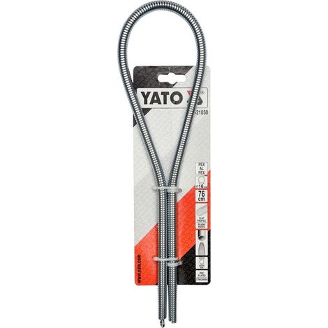 Yato – Ressort à cintrer 16 mm YT21850 – Pour tubes PEX-AL-PEX – Résistant à la corrosion – Longueur 76 cm – Extrémité conique pour insertion facile