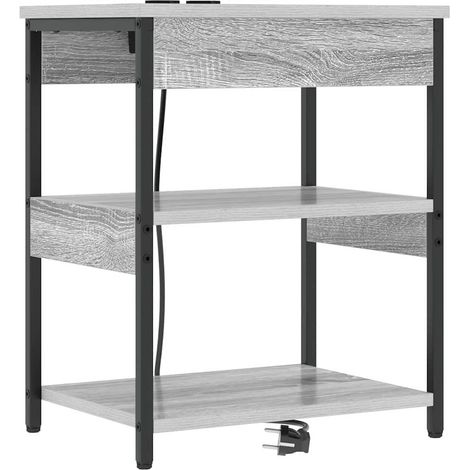 Maison Exclusive - Nachttisch Graues Sonoma 41 x 31 x 51 cm Holzw