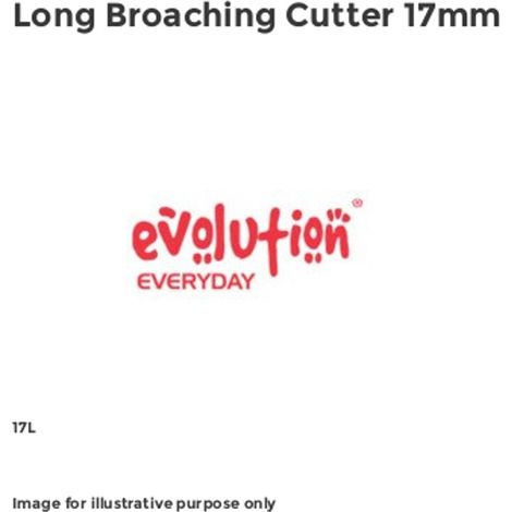 Evolution 17mm x 50mm Heavy-Duty Cyclone Annular Mag Drill Cutter with Long 17mm Broaching Cutter (Made in Britain)