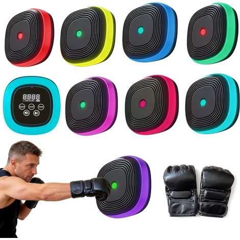 Lumières d'Entraînement Aux Réflexes, Fixation Murale pour Machine de Boxe Musicale 8 Lumières et 10 Modes pour Améliorer la Vitesse et l'Agilité à la Maison en Salle de Sport ou au Bureau (1/5)