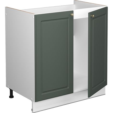 Armario bajo para fregadero Fame-Line, Verde dorado Casa de campo, 80 cm , ET Roble, Vicco (1/5)