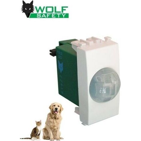 Wolf sensore infrarossi antifurto Jolly 12V compatibile Vimar Plana bianca pet immune - W-JM-VP-TH