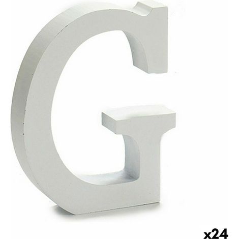 Buchstabe Pincello G Weiß 2 x 16 x 14,5 cm (24 Stück)
