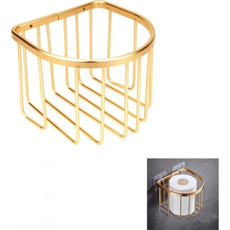 Passendes Duschregal, kein Bohren erforderlich, aus Aluminium und Kunststoff - Verschiedene Ausführungen - Für Küche und Dusche - Kein Bohren erforderlich (goldenes halbrundes Badezimmerregal)