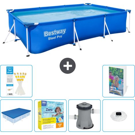 Bestway Piscina Bestway Steel Pro Rectangular - 300x201x66 cm - 7-piezas S4 (1/5)