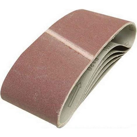 196070 5 bandes papier de verre 100 x 610 mm Grain 60