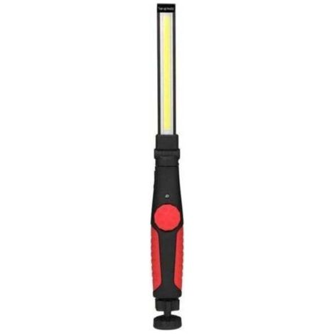 Lampe de travail LED rechargeable avec aimant et USB rechargeable, lampe d'inspection pour atelier domestique, camping en plein air, randonnée (rouge) (1/4)