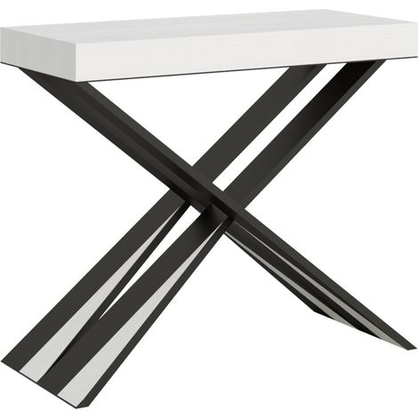 Tavolo consolle "Cagliari" allungabile in legno per sala da pranzo -Allungabile fino a 196 cm / Classic / Quercia