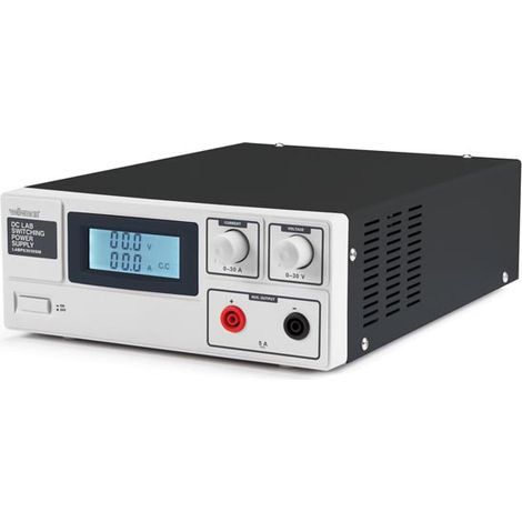 Fuente de laboratorio con corte de 0-30 Vcc / 0-30 A máx. / Con pantalla LCD (1/2)
