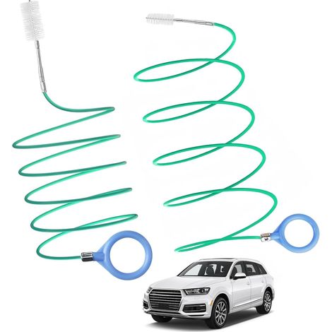 Set of 2 Car Sunroof Cleaning Brush 300/500 cm Drain Cleaner Tool  Panoramic Roof Cleaning Set Extra Long Pipe Cleaner Car Accessories Flexible Drain Brush for Car Windscreen Wipers (1/5)