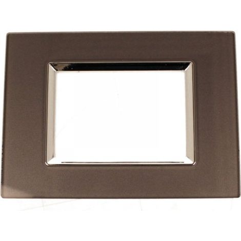 Placca Quadrata In Vetro Temperato MBL 3M Grigio Compatibile Bticino Living BLN84310