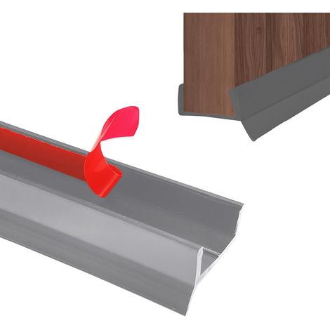 Plinthe de cuisine, joint d'étanchéité de 2 m, profilé de plinthe, autocollant pour bord de porte de 15/16/17/18 mm d'épaisseur de bois, plinthe de cuisine, en caoutchouc de silicone avec lèvre (1/5)